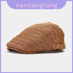 Mũ nồi lấy cảm hứng từ nghệ thuật rơm với tấm che nắng vành ngắn cho thời trang mùa hè và đi chơi thường ngày