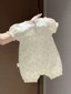 Bộ áo liền quần mỏng in hoa mùa hè Áo liền quần ngắn tay công chúa ngọt ngào và dễ thương cho