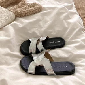 Dép xoắn chéo nữ, bên ngoài mềm mại Dép sandal đi biển mùa hè