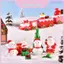 Đồ trang trí phong cảnh Giáng sinh thu nhỏ thú vị với ông già Noel và người tuyết bằng nhựa dễ thương