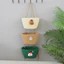 Kệ ba tầng treo tường có giỏ thủ công dễ thương cho nhà bếp
