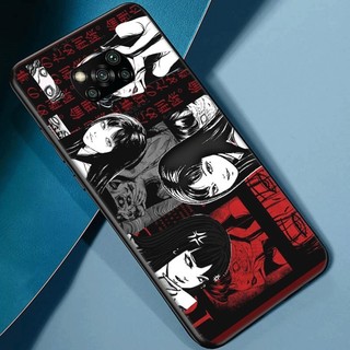 Dành Cho Redmi Turbo 4 Pro Note 14 Plus TPU Mờ Đen Mềm Vỏ Điện Thoại Bảo Vệ Sợ Anime Nhật Bản Tomie