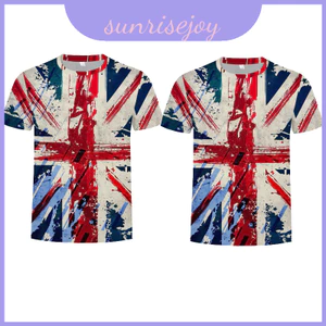 Áo thun Loose Fit Union Jack hoàn hảo cho các hoạt động mùa hè và thể thao ngoài trời