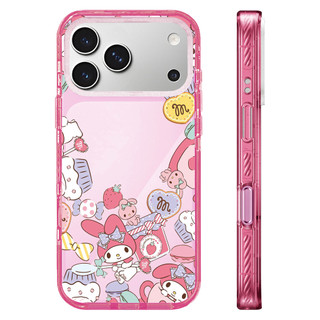 Ốp Lưng Acrylic Màu Tương Thích Cho IPhone 15 16 PLUS 14 15 16 17 Pro Max Cover Hoạt Hình Dễ Thương Ngọt Ngào My Melody Cover Cứng Chống Sốc Vỏ Hộp