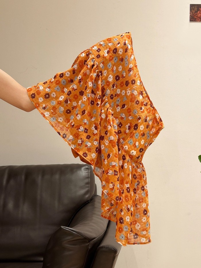 Lan ~ Dopamine Cam Hoa Cao Cấp Tất Cả Trận Đấu Ôm Hơn Váy Nữ Mùa Hè Phong Cách Mới Phong Cách Hàn Quốc Váy Chữ A Nữ