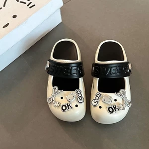 Chú Mèo Dễ Thương Trang Trí Sức Sống Thời Trang Giày Croc Du Lịch Ngoài Trời Mùa Hè Dép Sandal P