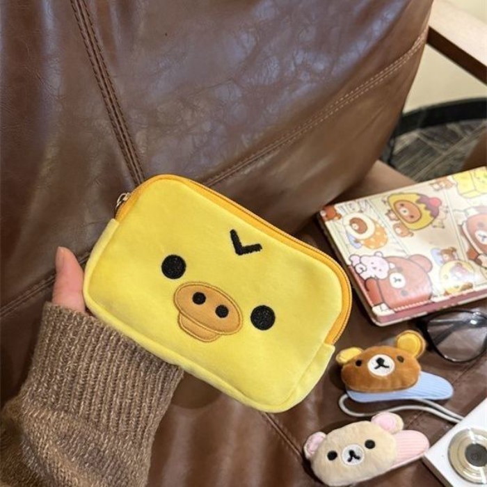 Nhật Bản Dễ Thương Rilakkuma Túi Bảo Quản Tiền, Thẻ Ví Ngắn Sang Trọng Tiền Xu