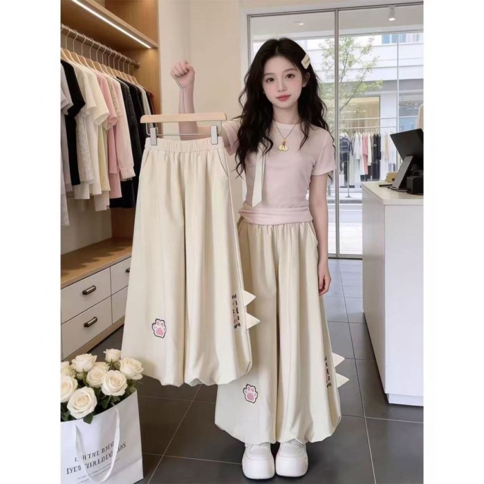 Mềm Mại Mèo Thêu Mùa Hè Bloomers Rời Mùa Hè Mới Dễ Thương Quần Âu Phong Cách Đại Học Sinh Viên Q