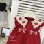 váy bé gái váy mùa hè nơ đỏ dâu sundress váy bé gái