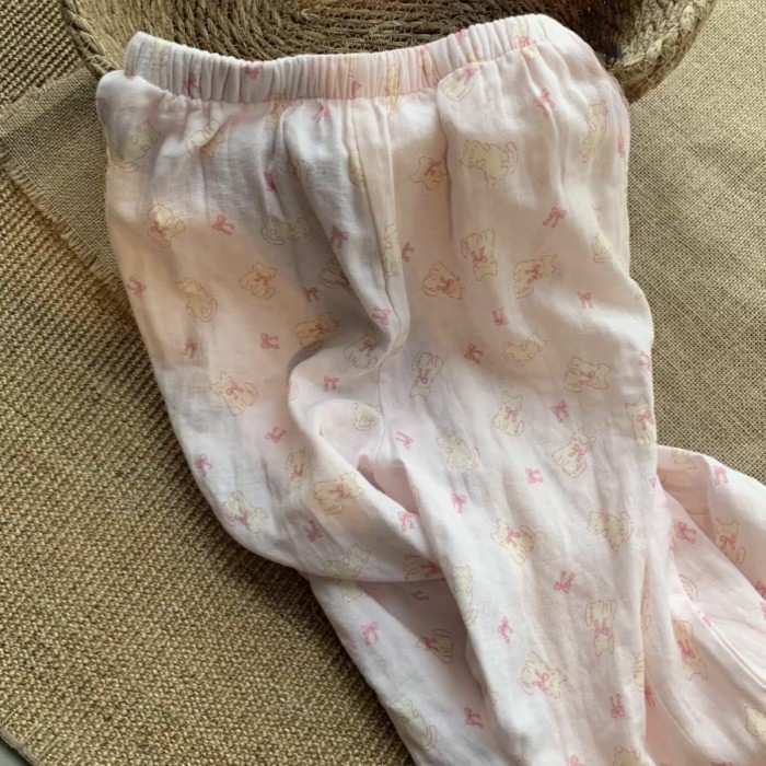 chiếc quần pyjama cotton Yunduo mới dành cho nữ mùa xuân hạ thu, quần mặc ở nhà rộng rãi có thể