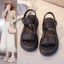 Giày sandal thể thao mùa hè cho nữ đế dày tăng chiều cao Giày sandal đế bệt Velcro thông dụng, đa n