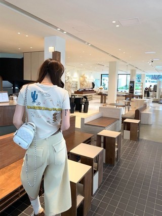 American Sweet And Cool Denim Kitty Pattern Short-sleeved T-shirt For Women Summer New Korean