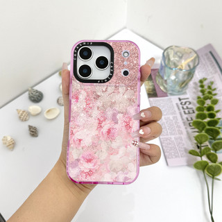 Ốp Màu Sơn Dầu Hoa Hồng Tương Thích Cho IPhone 11 12 13 14 15 16 17 Pro Max 12Mini Cover X XR XS Max Silicone Mềm Trong Suốt Cản SE 2022 6 7 8Plus Vỏ Chống Sốc