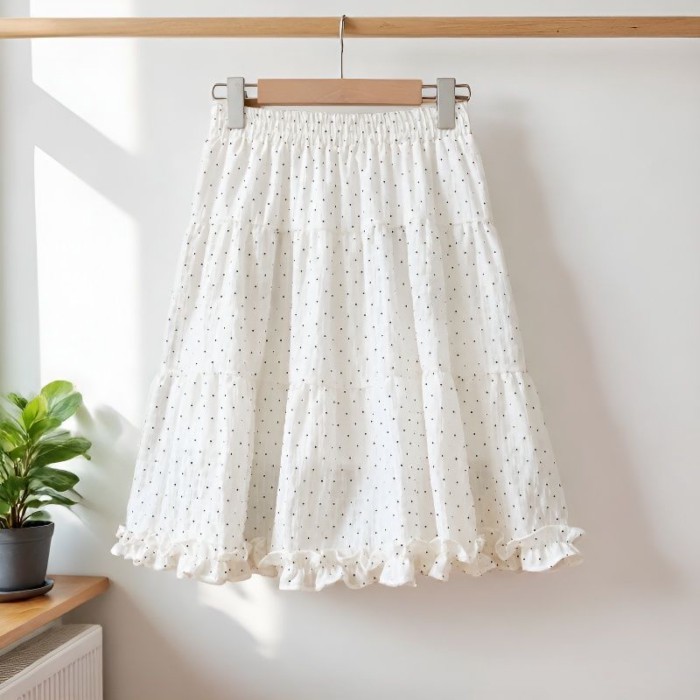 Bé Gái Váy Chấm Bi Mùa Hè Mới Trẻ Em Bánh Váy Vừa Ngọt Phồng Cô Gái Váy Midi Cho Bé Lớn
