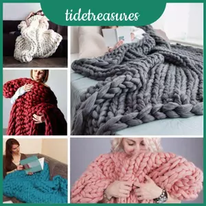 ​​Mềm Mại Ấm Áp Dày Bulky Sợi Màu Trơn Cho Đan Khăn Chăn Diy Craft​​