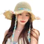 Mũ chống nắng nữ sành điệu có vành lớn và cạnh đầy màu sắc cho du lịch ngoài trời và làm vườn