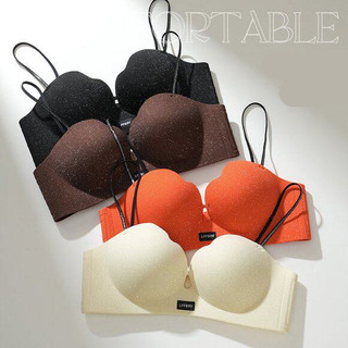 Dây đeo mỏng liền mạch Push Up Bra Glitter Shimmer Đồ lót thoải mái