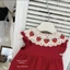 váy bé gái váy mùa hè nơ đỏ dâu sundress váy bé gái