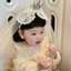 Vương miện, khăn che mặt cho trẻ em, băng đô sinh nhật, phụ kiện công chúa bé gái, băng đô bé