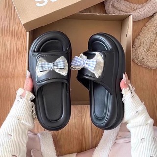 Internet Celebrity Popular Home Thick-soled One-line Slippers For Women To Wear Ins Outside A
