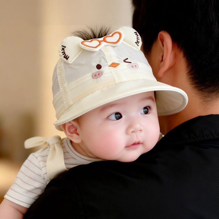Baby Hat Summer Thin Style For Boys And Girls To Go Out Cute Empty Top Hat Infant Sun Protect