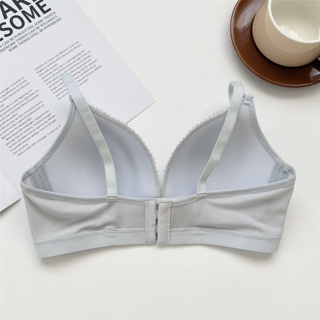 Quần Lót Nữ Gợi Cảm Nhỏ Ngực Tập Hợp Để Thể Hiện Mông Lớn Không Vòng Thép Gợi Cảm Đẹp Lưng Ánh Sáng Mỏng Áo Ngực Thoải Mái