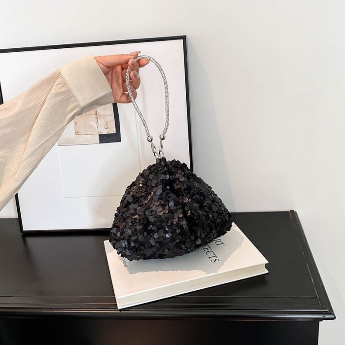 chiếc túi xách đính sequin cho nữ túi xách đa năng thời trang mới Túi đeo vai kim cương phong cá