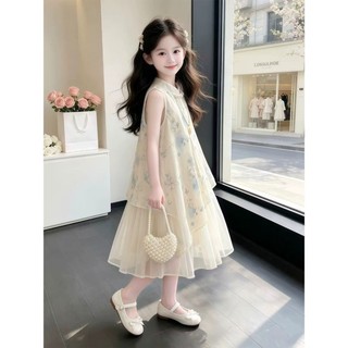 Váy bé gái, váy Hanfu trẻ em mùa hè, quần áo mùa hè cho trẻ em từ trung niên trở lên, váy sườn xám