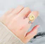 Nhẫn hướng dương có thể điều chỉnh hoa cúc nhỏ với chất liệu đồng dành cho người đam mê trang sức thời trang