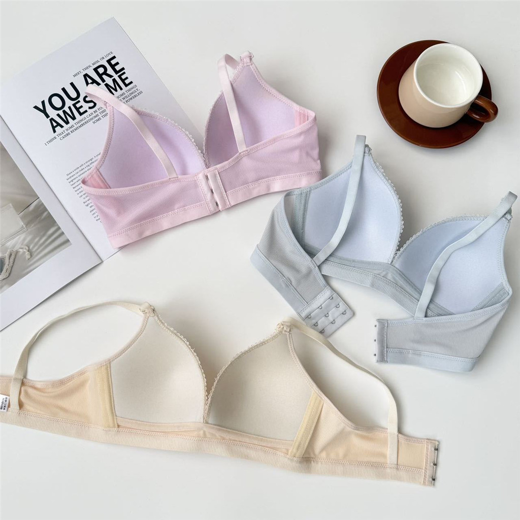 Quần Lót Nữ Gợi Cảm Nhỏ Ngực Tập Hợp Để Thể Hiện Mông Lớn Không Vòng Thép Gợi Cảm Đẹp Lưng Ánh Sáng Mỏng Áo Ngực Thoải Mái
