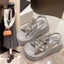 Giày sandal tăng chiều cao đế dày cho nữ, trang phục mặc ngoài mùa hè, giày đi biển cổ tích đế chuỗ