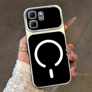 Ốp Lưng Cho infinix Smart 9 hot 50i Màu Cao Cấp Mới Mẫu Lưng Silicon Mờ Cửa Sổ Lớn Vỏ Điện Thoại Thẩm Mỹ Từ Hút Vòng Thiết Kế Mới