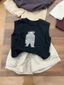 Quần Áo Trẻ Em Cotton Nguyên Chất Bộ Đồ Hàn Quốc Mùa Hè Phong Cách Mới Vừa Và Nhỏ Áo Vest Quầ