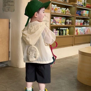 Quần áo chống nắng mới cho bé trai, Quần áo mùa hè cho trẻ em, Áo khoác chống tia cực tím mỏn