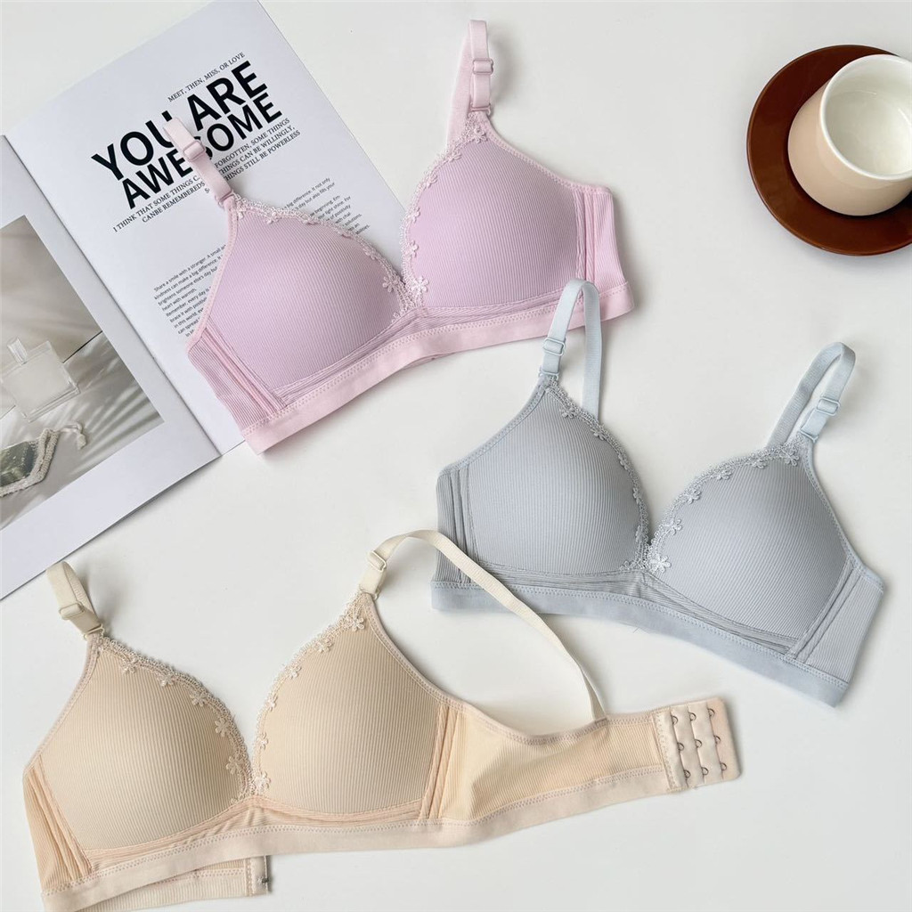 Quần Lót Nữ Gợi Cảm Nhỏ Ngực Tập Hợp Để Thể Hiện Mông Lớn Không Vòng Thép Gợi Cảm Đẹp Lưng Ánh Sáng Mỏng Áo Ngực Thoải Mái