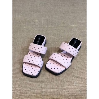 Summer New Style Milky Yellow Polka Dot Sandals For Women, Thick-soled Soft-soled Outer Wear
