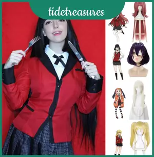 Kakegurui Jabami Yumeko Meari Kirari Yumemi Runa Dài Cosplay Đảng Tóc Giả Cho Halloween Và Lễ Hội