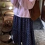 Retro Floral Skirt New High Waisted Slimming Medium Long Purple Cake Group