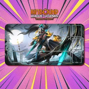Playmat Akali v4 Riftbound LOL TCG Stitched Edges Trading Card Gaming Pad 350x600x2mm