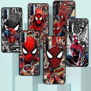 Dành Cho OPPO Reno 8T 7 lite 7z 5G 6 4G 11F 12F 12FS 12 TPU Màu Đen Mờ Vỏ Điện Thoại Mềm Vỏ Bảo Vệ Người Nhện Truyện Tranh Bộ Sưu Tập