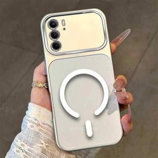 Ốp Lưng Cho Realme C71 4G C75 4G C75X 4G Màu Cao Cấp Mới Mẫu Lưng Silicon Mờ Cửa Sổ Lớn Vỏ Điện Thoại Thẩm Mỹ Vòng Hút Từ Tính Thiết Kế Mới