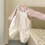 bộ quần yếm áo thun dài tay cho bé gái mùa xuân hè phong cách mới bé gái Bộ hai áo sơ mi đáy hoa