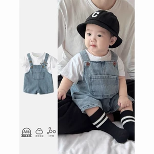Bộ Đồ Cho Bé Mùa Hè Cho Bé Denim Suspender Quần Áo Quần Áo Mùa Hè Siêu Dễ Thương Cho Trẻ Sơ S