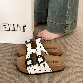 Thick-soled Birkenstock Slippers For Women, New Polka-dot Sandals For Women, Heightening, Fas