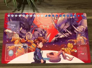 Digimon Phiêu Lưu Bàn Playmat TCG CCG Chuột Miếng Lót Thẻ Giao Dịch Trò Chơi Thảm Mousepad