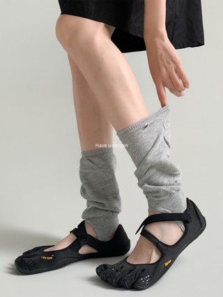 Have u desgin Màu Xám Chân Tất Cọc Mùa Hè Mỏng Phong Cách Nữ Rời Thường Ngày Mở Ngón Chân Bao Giữa Chân Tất
