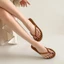 Dép xỏ ngón ba màu đơn giản phiên bản mùa hè, dép xỏ ngón da cao cấp dành cho cặp đôi, dép xỏ ngón
