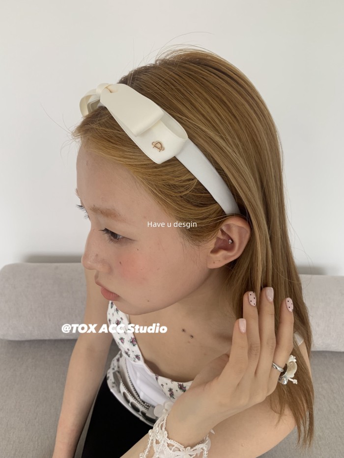 Có bạn desgin
 Pháp Retro Satin Nơ Băng Đô Phong Cách Công Chúa Mũ Thanh Lịch Băng Đô Sang Trọng