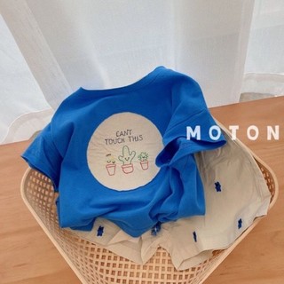Áo thun cotton tay ngắn cho bé trai tuổi mùa hè phiên bản Hàn Quốc in họa tiết thường ngày cho t