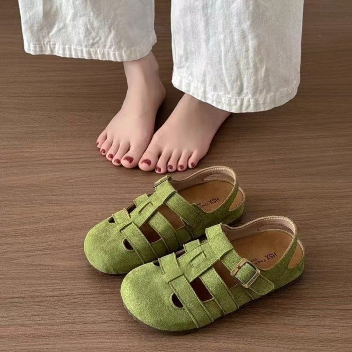 Dép La Mã Cổ Tích Phong Cách Chống Trơn Trượt Cho Nữ Mùa Hè Thời Trang Mới Đa Năng Sinh Viên Đáy